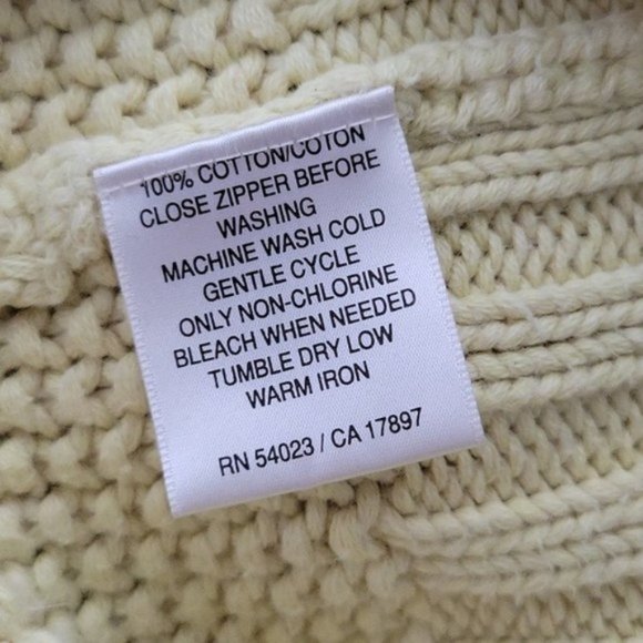 Old Navy Yellow Knit Zip Front Hoodie Sweater - Picture 5 of 5